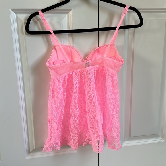 Victoria’s Secret Pink Lace Babydoll Set, size 34C - Picture 2 of 3